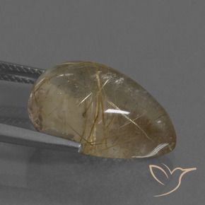 Quarzo rutilo Marrone chiaro naturale da 11.92 ct, Forma a pera, Trasparente