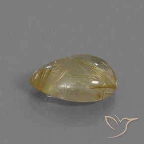 Quarzo rutilo Giallo terroso naturale da 5.72 ct, Forma a pera, Trasparente
