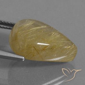 Quarzo rutilo Marrone Dorato Molto Chiaro naturale da 10.92 ct, Forma a pera, Trasparente