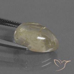 Quarzo rutilo Giallo chiaro naturale da 7.67 ct, Forma a pera, Trasparente