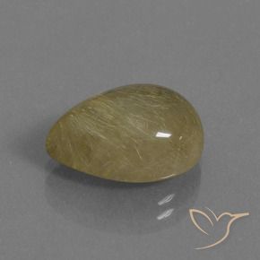 Quarzo rutilo Marrone Dorato Molto Chiaro naturale da 7.41 ct, Forma a pera, Trasparente
