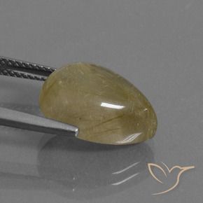 Quarzo rutilo Marrone Dorato Molto Chiaro naturale da 7.41 ct, Forma a pera, Trasparente
