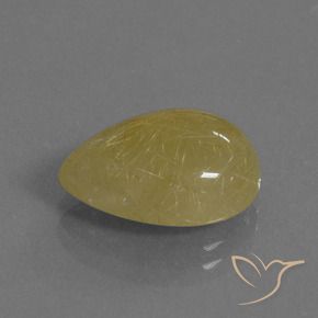 Quarzo rutilo Oro medio naturale da 6.72 ct, Forma a pera, Traslucido