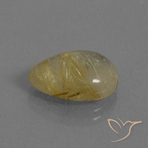 Quarzo rutilo Marrone Dorato Molto Chiaro naturale da 6.12 ct, Forma a pera, Trasparente