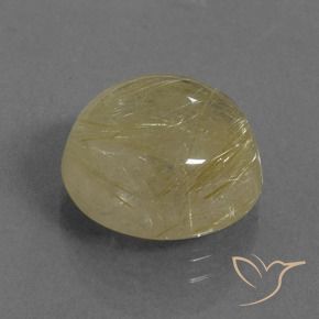 Quarzo rutilo Giallo Toscana naturale da 11.66 ct, Rotondo, Trasparente