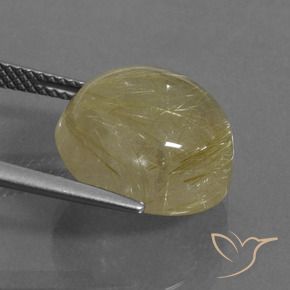 Quarzo rutilo Giallo Toscana naturale da 11.66 ct, Rotondo, Trasparente
