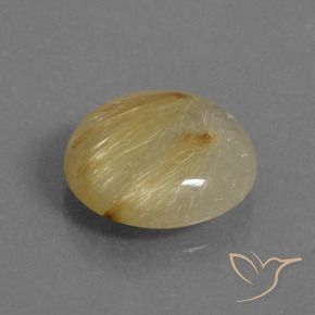 Quarzo rutilo Giallo medio naturale da 7.53 ct, Rotondo, Trasparente