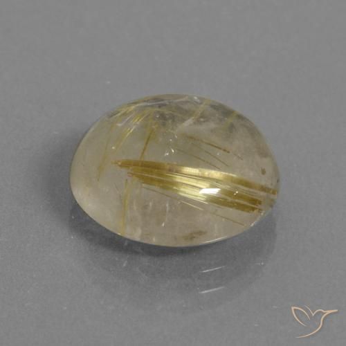Quarzo rutilo Marrone Dorato Molto Chiaro naturale da 8.00 ct, Rotondo, Trasparente
