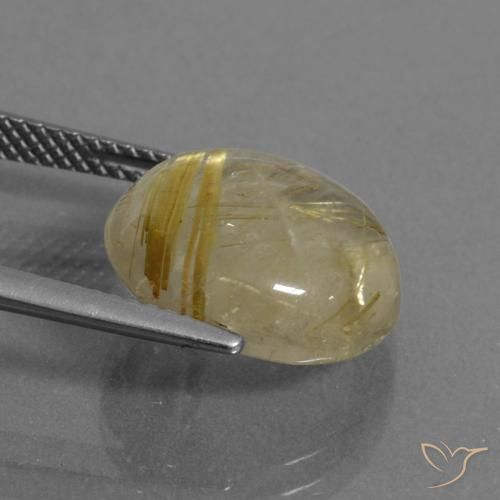 Quarzo rutilo Marrone Dorato Molto Chiaro naturale da 8.00 ct, Rotondo, Trasparente