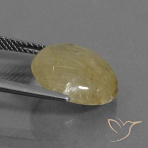 Quarzo rutilo Marrone Dorato Molto Chiaro naturale da 7.33 ct, Rotondo, Trasparente