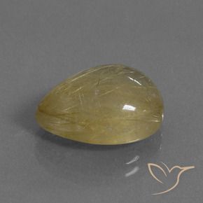 Quarzo rutilo Marrone Dorato Molto Chiaro naturale da 9.50 ct, Forma a pera, Trasparente