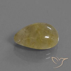 Quarzo rutilo Marrone Dorato Molto Chiaro naturale da 8.60 ct, Forma a pera, Traslucido