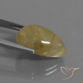 Quarzo rutilo Marrone Dorato Molto Chiaro naturale da 8.60 ct, Forma a pera, Traslucido