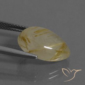 Quarzo rutilo Giallo Toscana naturale da 7.97 ct, Forma a pera, Trasparente