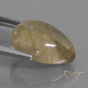 Quarzo rutilo Marrone Dorato Molto Chiaro naturale da 7.59 ct, Forma a pera, Trasparente