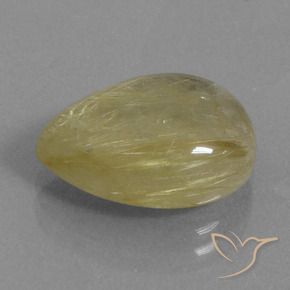 Quarzo rutilo Giallo medio naturale da 7.30 ct, Forma a pera, Trasparente