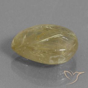 Quarzo rutilo Giallo Toscana naturale da 6.71 ct, Forma a pera, Trasparente