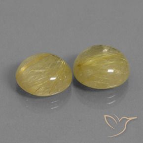 Gemme di Quarzo rutilo Giallo chiaro naturale da 15.21 ct, Rotondo, Trasparente