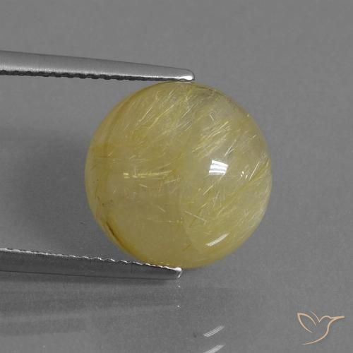 8.01ct Naturale Giallo caldo Quarzo rutilo, Rotondo, Traslucido