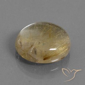 Quarzo rutilo Marrone Dorato Molto Chiaro naturale da 13.08 ct, Rotondo, Trasparente