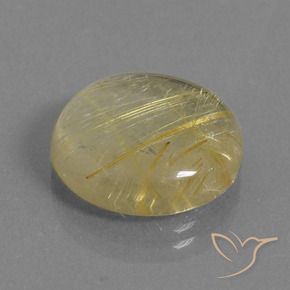 Quarzo rutilo Giallo chiaro naturale da 12.08 ct, Rotondo, Trasparente