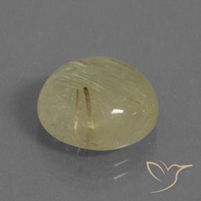 Quarzo rutilo Giallo chiaro naturale da 7.54 ct, Rotondo, Trasparente