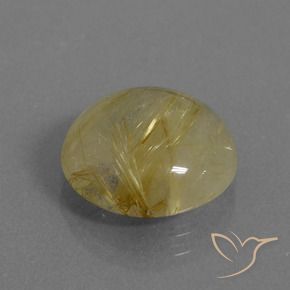 Quarzo rutilo Giallo terroso naturale da 6.29 ct, Rotondo, Trasparente