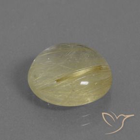 Quarzo rutilo Giallo chiaro naturale da 6.74 ct, Rotondo, Trasparente
