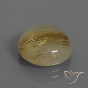 Quarzo rutilo Marrone Dorato Molto Chiaro naturale da 7.12 ct, Rotondo, Traslucido