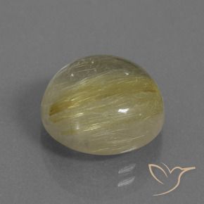Quarzo rutilo Giallo terroso naturale da 8.61 ct, Rotondo, Trasparente