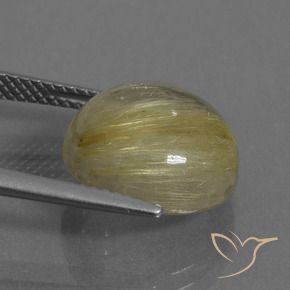 Quarzo rutilo Giallo terroso naturale da 8.61 ct, Rotondo, Trasparente