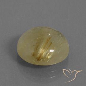 Quarzo rutilo Giallo terroso naturale da 7.33 ct, Rotondo, Trasparente