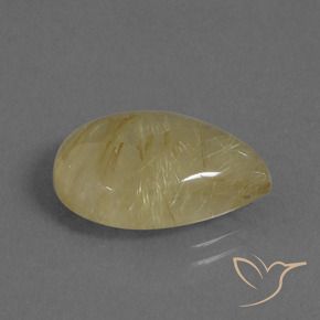 Quarzo rutilo Giallo Toscana naturale da 9.75 ct, Forma a pera, Traslucido