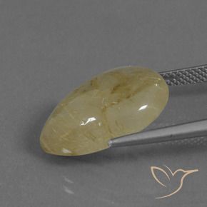 Quarzo rutilo Giallo Toscana naturale da 9.75 ct, Forma a pera, Traslucido