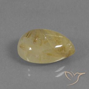 Quarzo rutilo Giallo Toscana naturale da 8.23 ct, Forma a pera, Traslucido