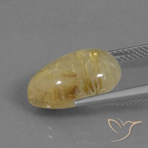 Quarzo rutilo Giallo Toscana naturale da 8.23 ct, Forma a pera, Traslucido