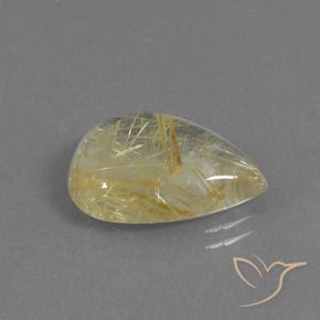 Quarzo rutilo Giallo Toscana naturale da 7.83 ct, Forma a pera, Trasparente