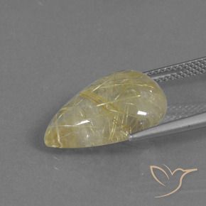 Quarzo rutilo Giallo Toscana naturale da 7.83 ct, Forma a pera, Trasparente