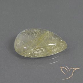 Quarzo rutilo Giallo banana naturale da 8.27 ct, Forma a pera, Trasparente