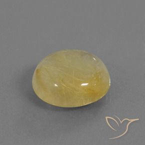 Quarzo rutilo Giallo terroso naturale da 8.80 ct, Rotondo, Trasparente