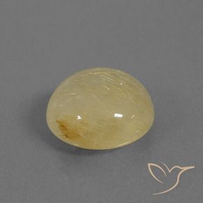Quarzo rutilo Giallo pallido naturale da 9.40 ct, Rotondo, Trasparente