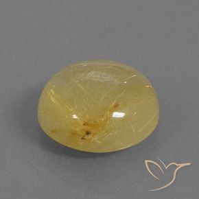 Quarzo rutilo Giallo terroso naturale da 9.37 ct, Rotondo, Trasparente