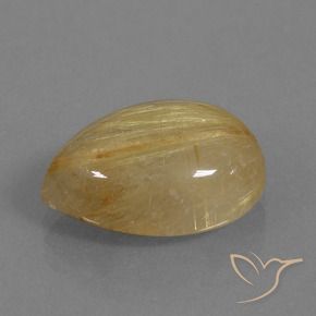 Quarzo rutilo Marrone Chiaro naturale da 9.64 ct, Forma a pera, Trasparente