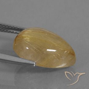 Quarzo rutilo Marrone Chiaro naturale da 9.64 ct, Forma a pera, Trasparente