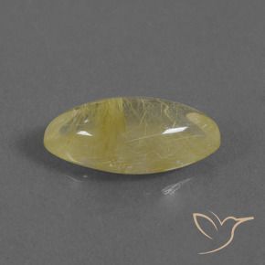 Quarzo rutilo Giallo terroso chiaro naturale da 5.01 ct, Taglio marquise, Trasparente