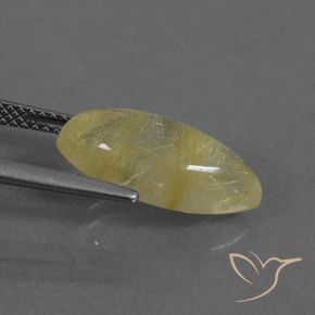 Quarzo rutilo Giallo terroso chiaro naturale da 5.01 ct, Taglio marquise, Trasparente
