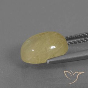 Quarzo rutilo Giallo Digione chiaro naturale da 2.92 ct, Ovale, Trasparente