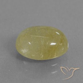 Quarzo rutilo Giallo banana naturale da 2.72 ct, Ovale, Traslucido