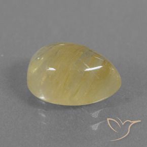 Quarzo rutilo Giallo terroso naturale da 2.81 ct, Forma a pera, Trasparente