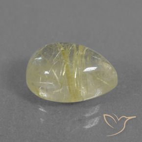 Quarzo rutilo Giallo chiaro naturale da 2.76 ct, Forma a pera, Trasparente